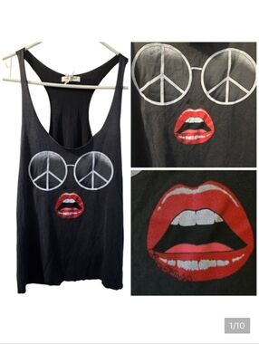 Lauren Moshi Rosetta Peace Face tank top